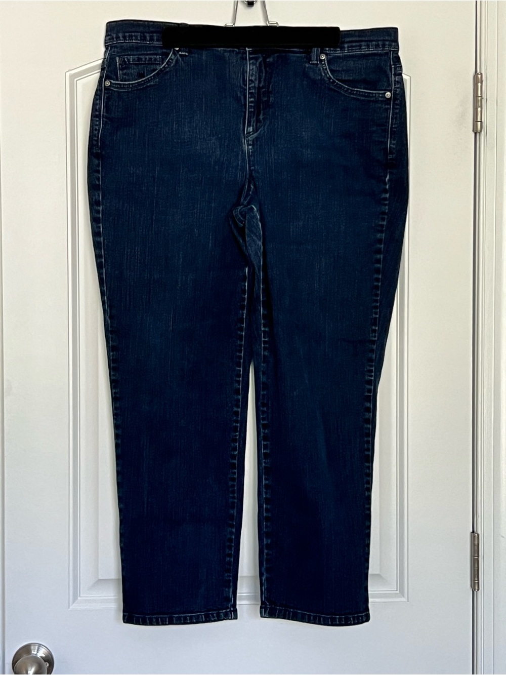 Gloria Vanderbilt Amanda Dark Blue Straight-Leg Jeans Size 16W